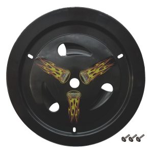 Wheel Cover Bolt-On Black Real Style DOM1007-B-BK