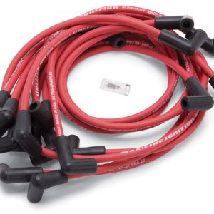 Max Fire Plug Wire Set SBC w/HEI 90 Degree Red EDE22712