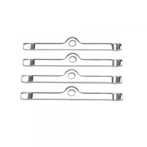 Chrome V/C Hold-Down Tabs - 4pcs. EDE4404