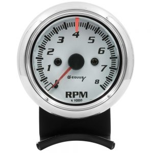 2-1/2 Dia Tachometer 8000 RPM White Dial EQUE5076