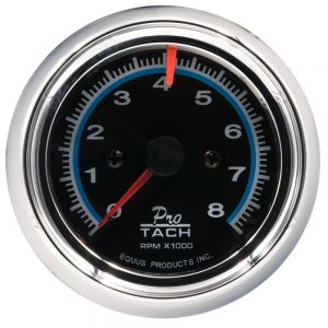 2-1/2 Dia Tachometer 8000 RPM Black Dial EQUE6076