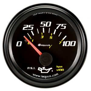 2.0 Dia Oil Pressure Gauge Black 0-100psi EQUE6234
