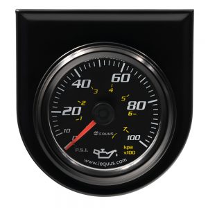 2.0 Dia Oil Pressure Gauge Black  0-100psi EQUE6244