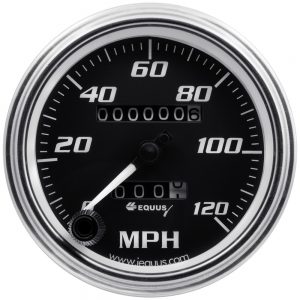 3-3/8 Dia Speedometer 0-120 MPH Chrome Mech EQUE7072