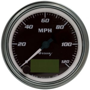 3-3/8 Dia Speedometer 0-120 MPH Chrome Elec EQUE7074