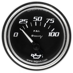 2.0 Dia Oil Pressure Gauge Chrome  0-100psi EQUE7234