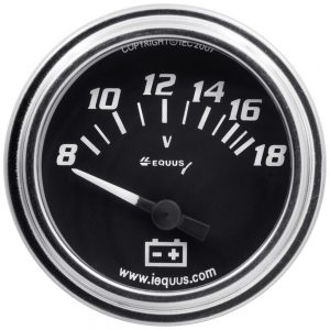 2.0 Dia Voltmeter Gauge Chrome 8-18 Volts EQUE7268
