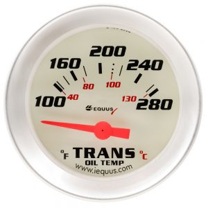2.0 Dia Trans Temp Gauge Silver  100-280 EQUE8241