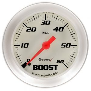 2.0 Dia Boost Gauge Silver  60psi EQUE8256