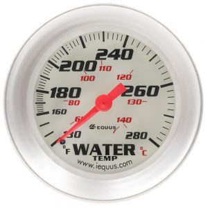 2-5/8 Dia Water Temp Gauge Silver  130-280 EQUE8442