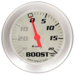 2-5/8 Dia Vacuum/Boost Gauge Silver 30 HG/20 PS EQUE8457