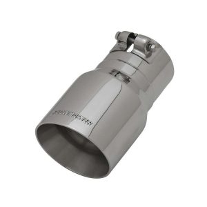 Exhaust Tip Embossed Logo Polished FLO15377