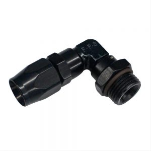 12an ORB Male 90-Deg to 12an Hose Fitting Black FRG189012-BL