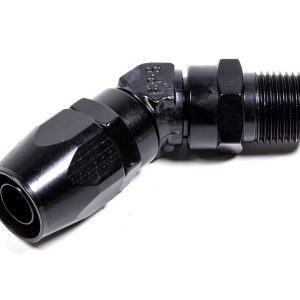 #10 45 Deg  x 1/2 MPT Hose End Black FRG194510-BL