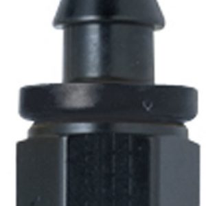 Hose Fitting #6 Straight Push Lock Black FRG200106-BL
