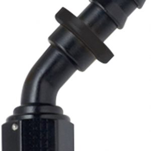 Hose Fitting #16 45 Deg Push Lock Black FRG204516-BL
