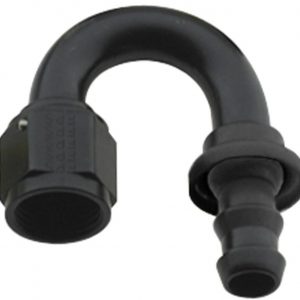 Hose Fitting #10 180 Deg Push Lock Black FRG218010-BL