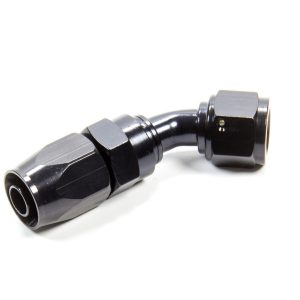 Hose Fitting #6 45 Deg. to #8 Hose Black FRG224505-BL