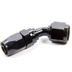 Hose Fitting #10 45 Deg. to #8 Hose Black FRG224509-BL