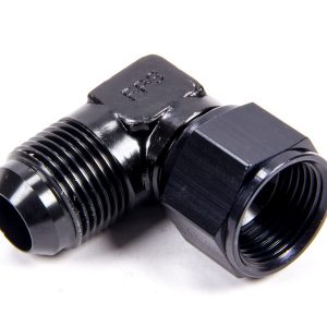 #12 Female Swivel - Male 90 Degree Fitting Black FRG498106-BL