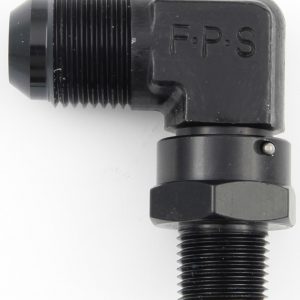 #12 x 1/2 MPT 90 Deg Swivel Adapter Black FRG499113-BL