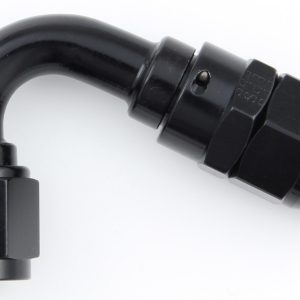 Hose Fitting #8 120 Deg PTFE Black FRG681208-BL