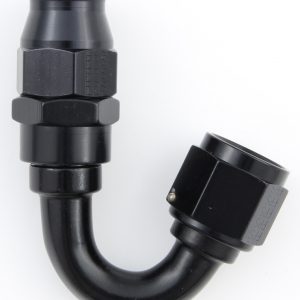 Hose Fitting #6 150 Deg PTFE Black FRG681506-BL