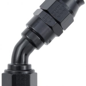Hose Fitting #8 45 Deg PTFE Black FRG684508-BL