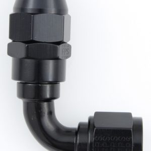 Hose Fitting #8 90 Deg PTFE Black FRG689008-BL