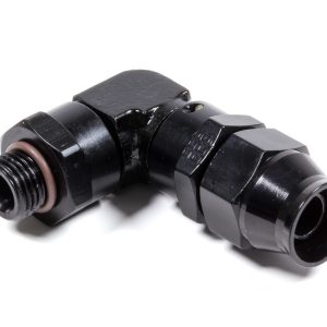 Hose Fitting #8 90 Deg to #6 ORB PTFE Black FRG689707-BL