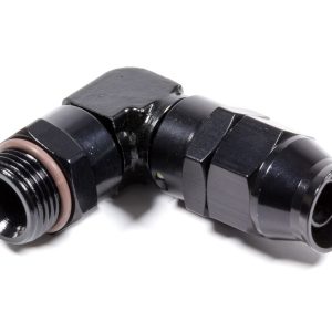 Hose Fitting #8 90 Deg to #8 ORB PTFE Black FRG689708-BL