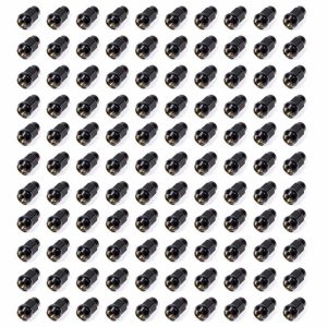 100 Lugnuts 1/2 Acorn Bulge 3/4in Hex Black GOR41188BC