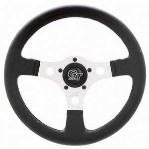 Steering Wheel Formula GT 12in 5-Bolt Sil/Blk GRT762