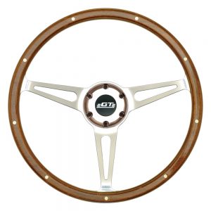 GT3 Cobra Style Wood Ste ering Wheel 14in Polish GTP32-4247