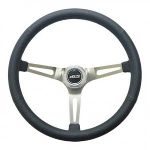 Steering Wheel Retro Leather Stainless Spokes GTP36-5445