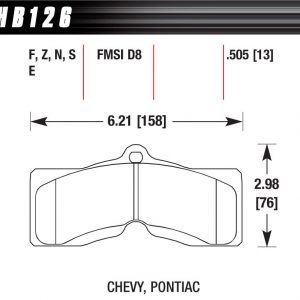 Performance Street Brake Pads (4) HAWHB126F505