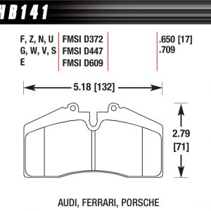 Brake PAds DTC-70 Audi Ferrari Porsche HAWHB141U650