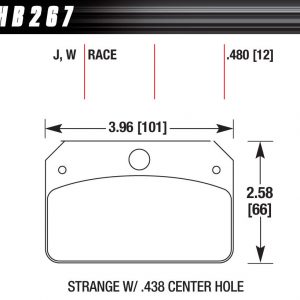 Brake Pads Strange DTC-30 HAWHB267W480
