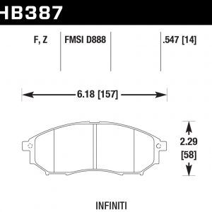 Street Brake Pads Front Infiniti HPS HAWHB387F.547
