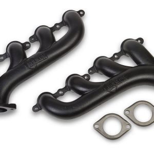 GM LS Cast Iron Exhaust Manifolds Black Finish HKR8501-3