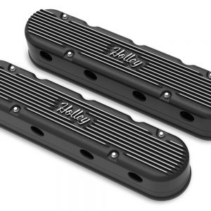 2-Piece Cast Alm GM LS Valve Cover Set - Black HLY241-172