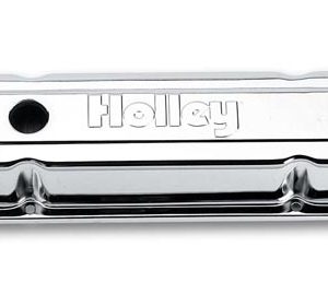 SBC Chrome Valve Covers w/Holley Logo - Short HLY241-80