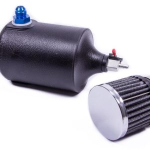Breather Tank w/-8an Fitting - Black JAZ605-825-01