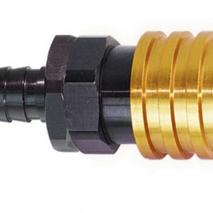 Q/R #5 Str Male Socket w/Hose Barb-Valved JFT21505