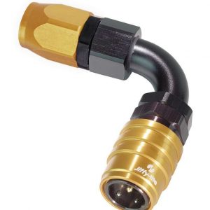Q/R #6 90 Deg Hose End Socket Valved JFT21606E