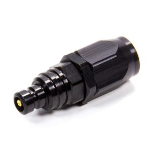 Q/R #6 Str Hose End Plug Valved Black JFT22606J