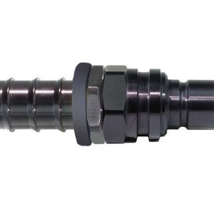 Q/R #12 Male Push Lock Plug Valved Black JFT52512P