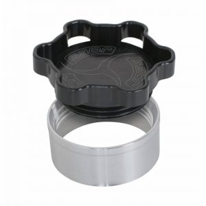 Filler Cap with Weld-In Bung Alum 2in ID Black JOE37402
