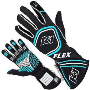 Glove Flex Small Black / Flo Blue SFI 3.3/5 K1R23-FLX-NFB-S
