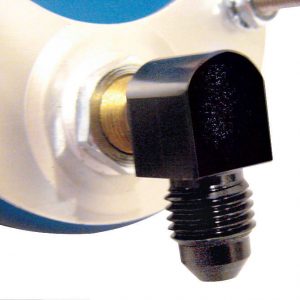 Oil Pressure Fitting #4 90 Deg Black KRP2176